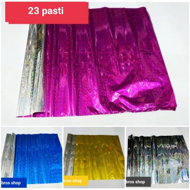

30 lembar plastik kado hologram mengkilap/kertas kado plastik