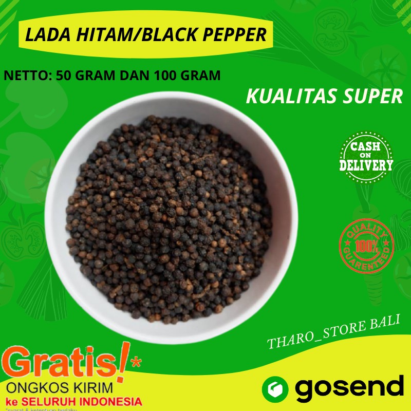 

LADA HITAM 50 gram DAN 100 gram BUMBU REMPAH MERICA HERBAL TRADISIONAL BLACK PEPPER SAHANG BALI