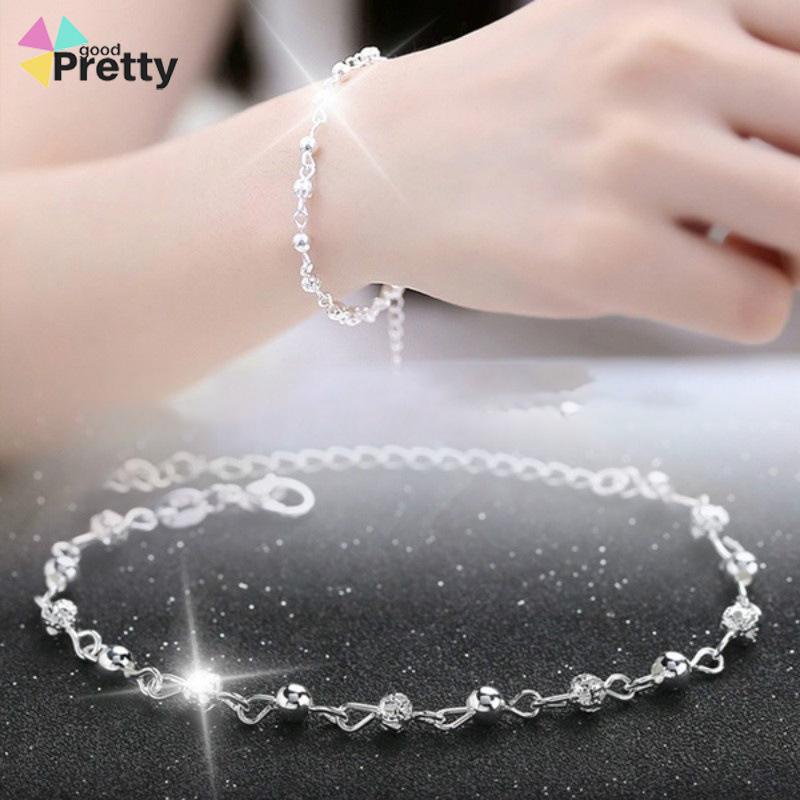 Gelang Kaki Sterling Silver 925 Gaya Korea Untuk Wanita Aksesoris Fashion - PD