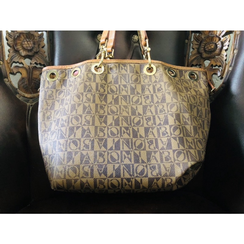 tas tote handle bonia preloved original totebag