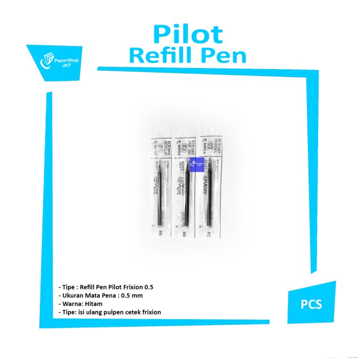

Terlaris GROSIR!!! Refill Isi Pulpen Frixion Pilot 0.5 HITAM