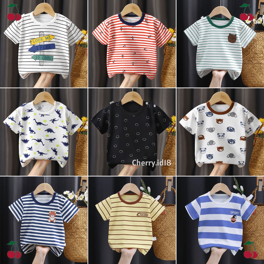 Cherry COD Kaos Distro Anak / Atasan Baju Anak / Kaos Anak Lengan Pendek - AB01