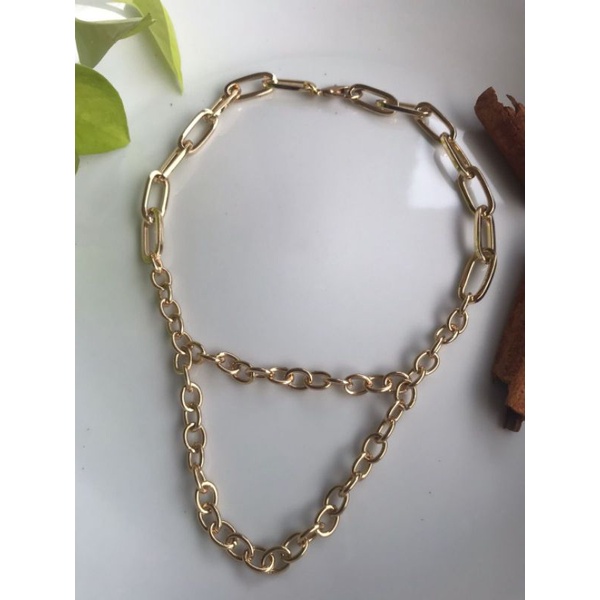 Mulan kalung Rantai gaya Retro Tahan karat/luntur