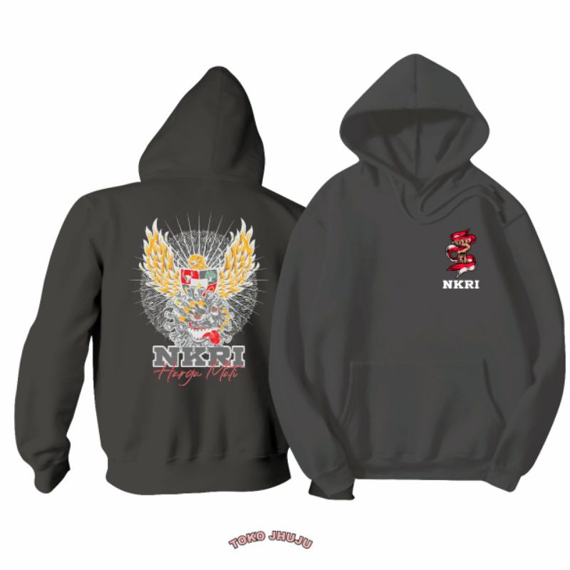 Hoodie Jumper Spesial HUT RI NKRI Harga Mati Burung Garuda Cengkram Virus Corona