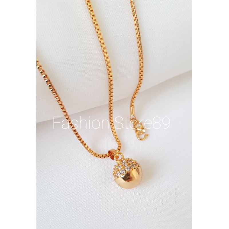 kalung liontin Bola permata impor xuping perhiasan impor xuping fashion impor ready