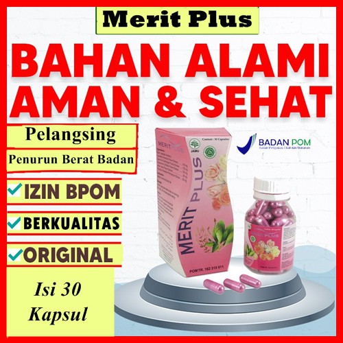 AMPUH pelancar bab dan pelangsing merit plus obat herbal kapsul pelangsing badan bpom cepat