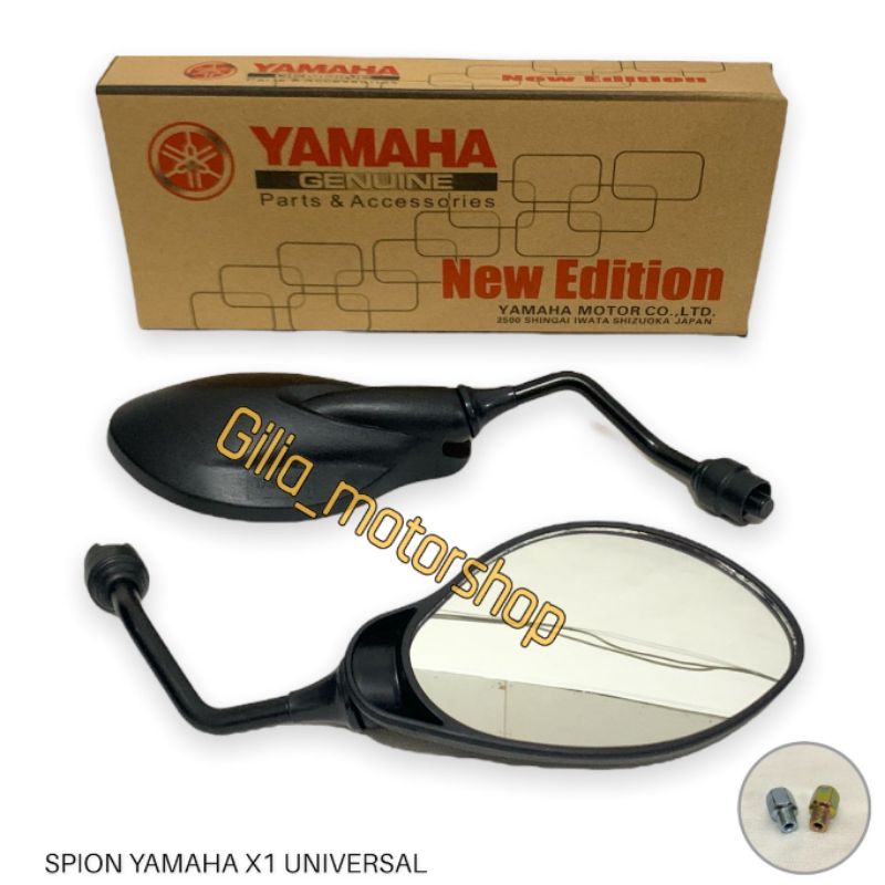 Spion Yamaha X1 Mirror Putih datar Universal Motor Drat Honda yamah