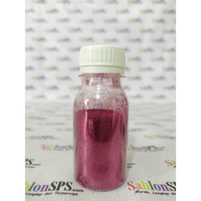 BUBUK GLITER PINK GLITTER POWDER 50gr BOTOL