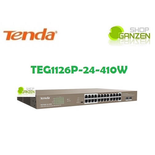 Tenda TEG1126P-24-410W 24GE+2SFP Ethernet Switch With 24-Port PoE