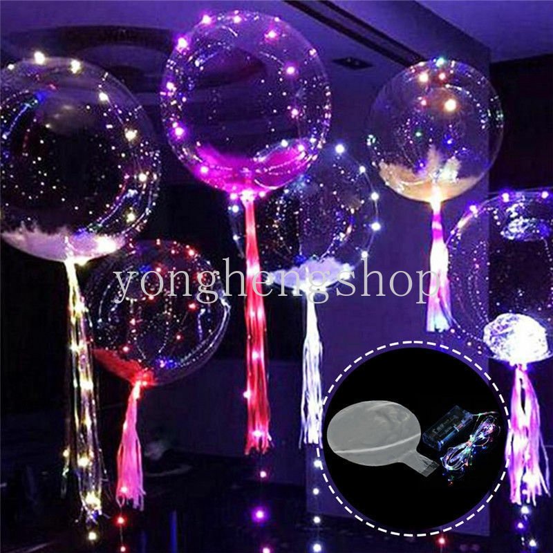 1 Pc Lampu String LED Bentuk Balon Bobo Transparan Untuk Dekorasi Pesta Ulang Tahun