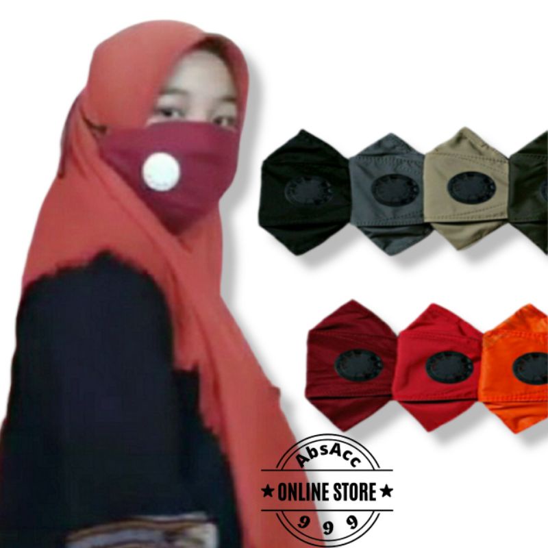 Masker Kain Evo 3D Respirator 2ply 2in1 Headloop Earloop Konektor Stoper Bisa Di Cuci