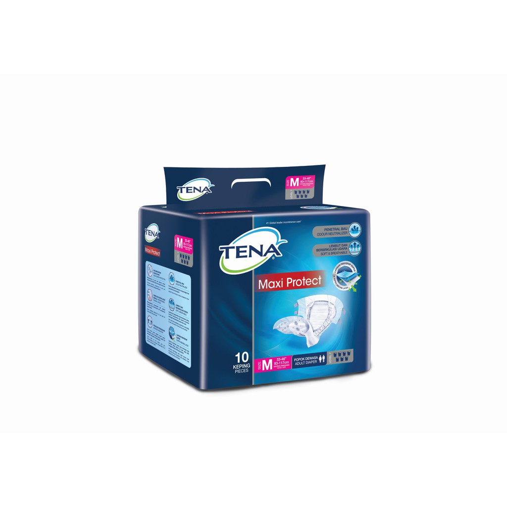 TENA Maxi Protect Popok Dewasa Perekat M 10s