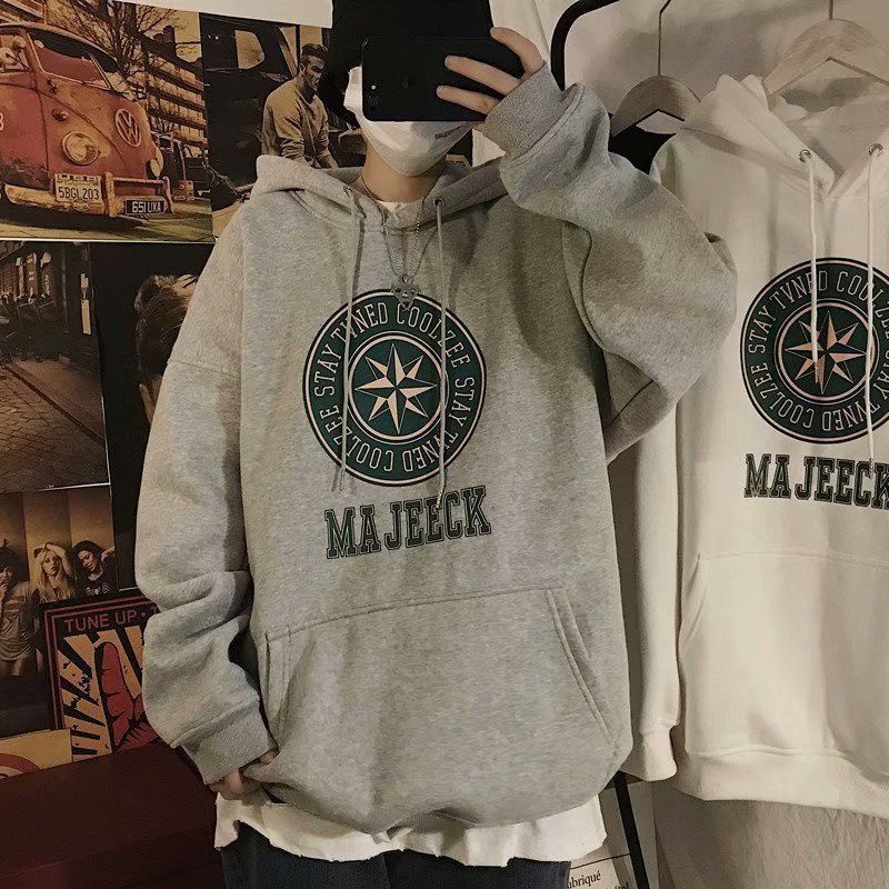 Hoodie MAJEECK BIGSIZE (S - 6XL) Jaket Jumper Fleece Streetwear Korean Harajuku Urban Style Jumbo Oversize Star Logo Staytuned