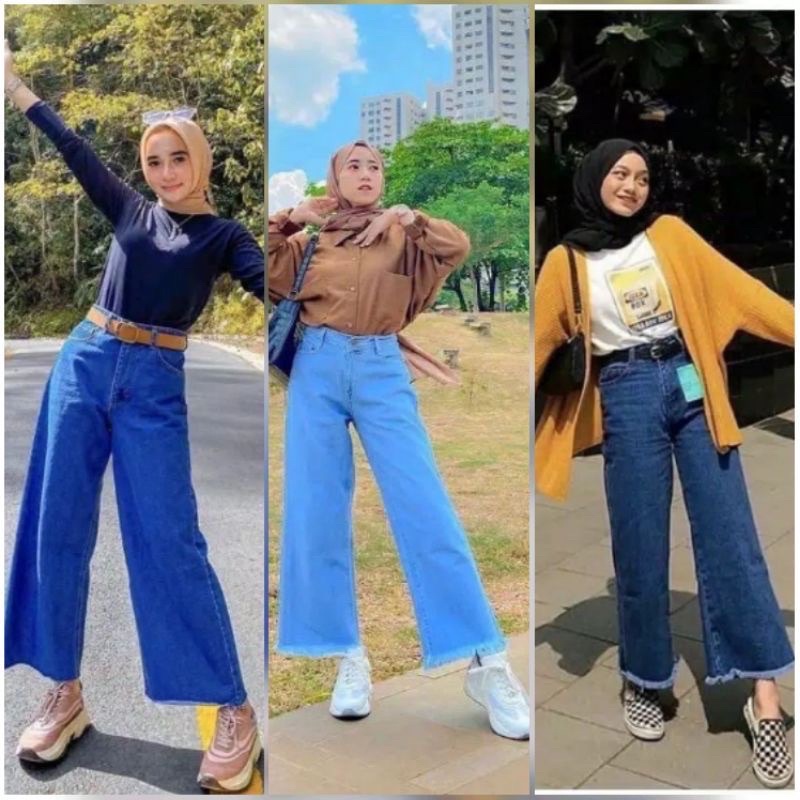 JEANS KULOT RAWIS WANITA PREMIUM