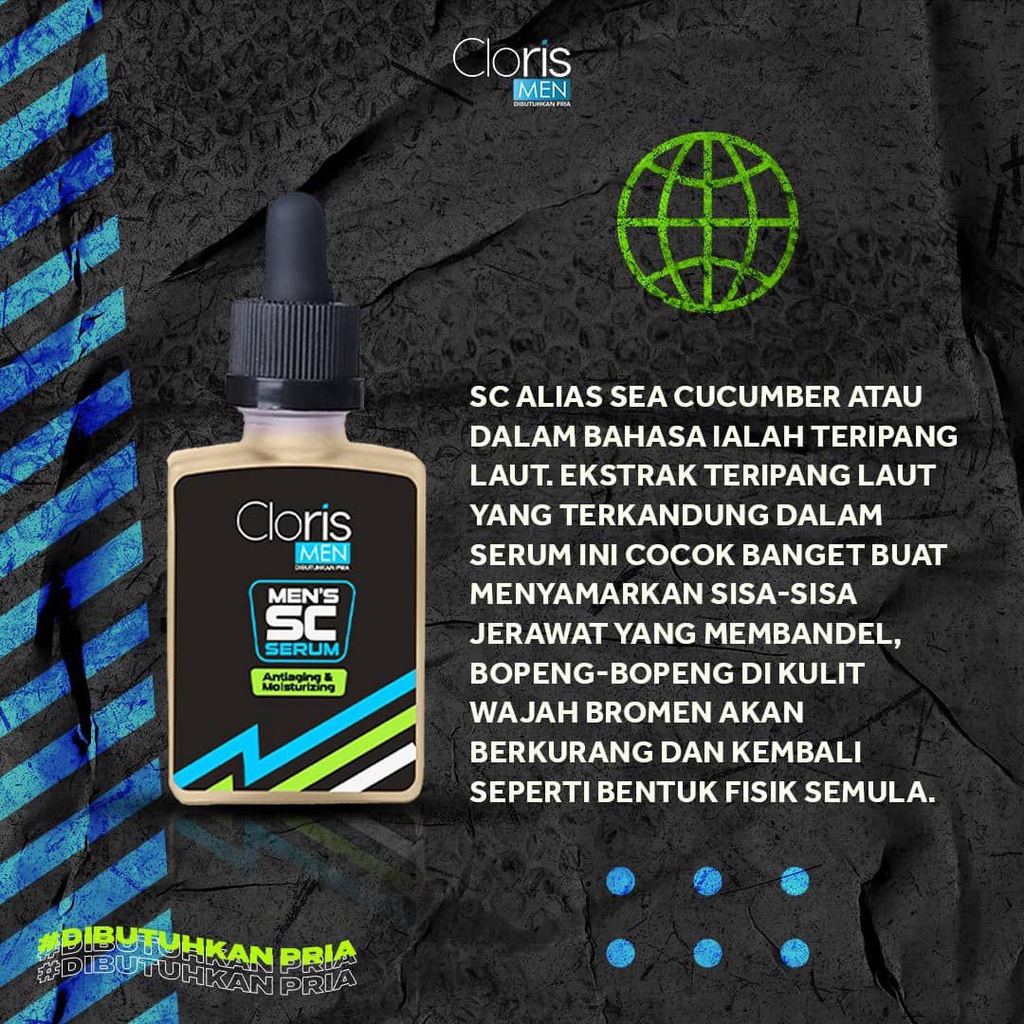 Clorismen SC Serum 30ml - Serum Wajah Pria Penghilang Bekas Jerawat Bopeng