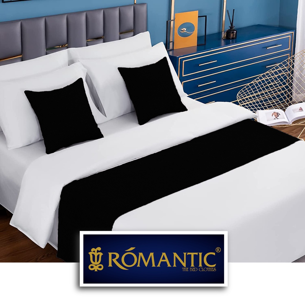 Bed Runner / Selendang kasur Black by ROMANTIC standard Hotel minimalis
