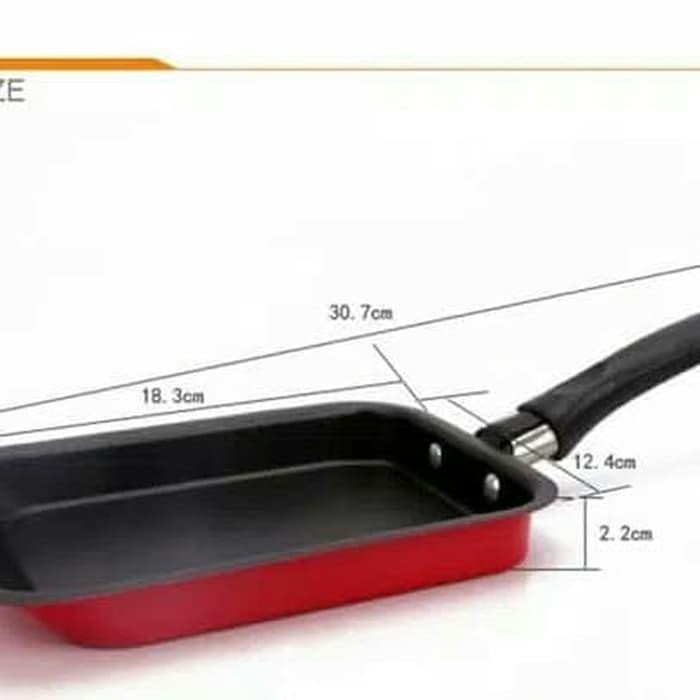 Wajan Teflon Kotak Tamagoyaki Omelette Pan WK3003 - Merah | Shopee