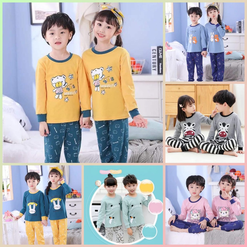 Baju tidur anak -Setelan anak panjang - Baju celana