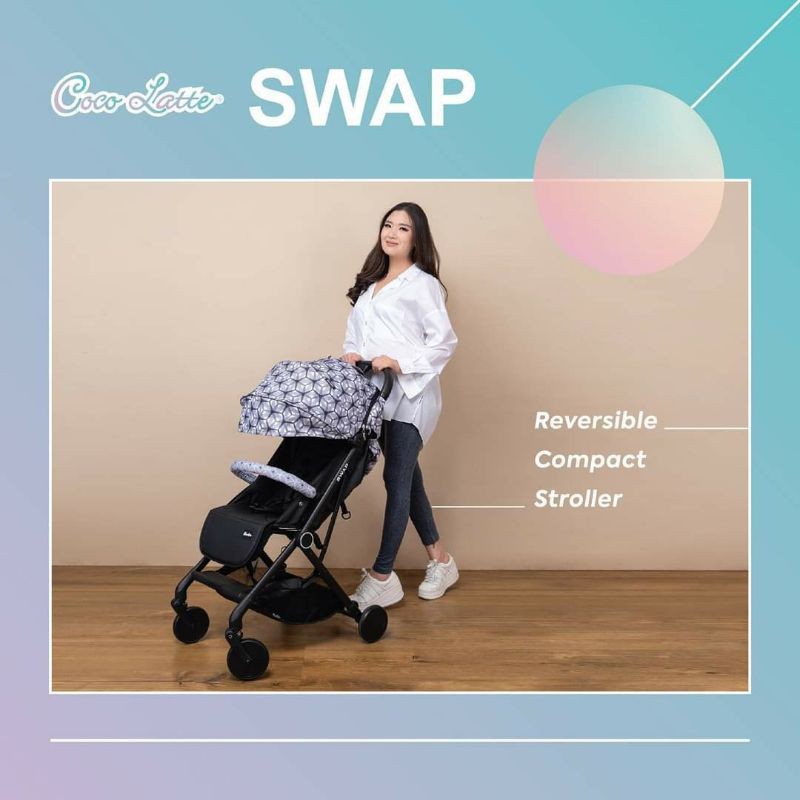 Stroller Kereta Dorong Bayi Reversible Compact Stroller Cocolatte Swap