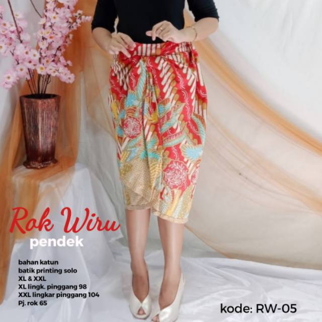 ROK BATIK PENDEK WIRU| MIDI SKIRT BATIK