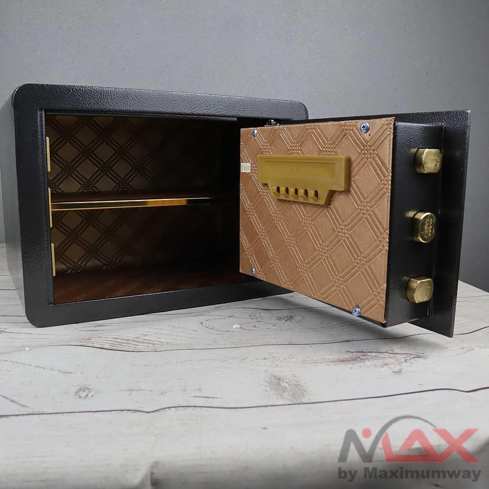 DAY1 Kotak Brankas Safety Anti-theft Box Fingerprint Password - Y0010 Warna Hitam