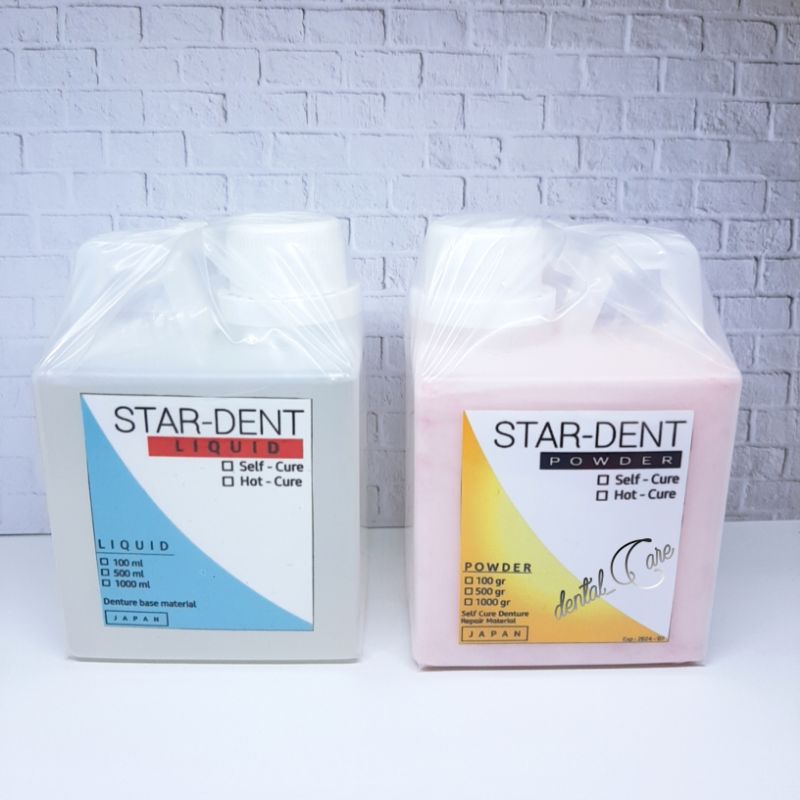 Paketan Lem Gigi gigi palsu/500ml SC Liquid / 400gr Powder Gigi Selfcuring