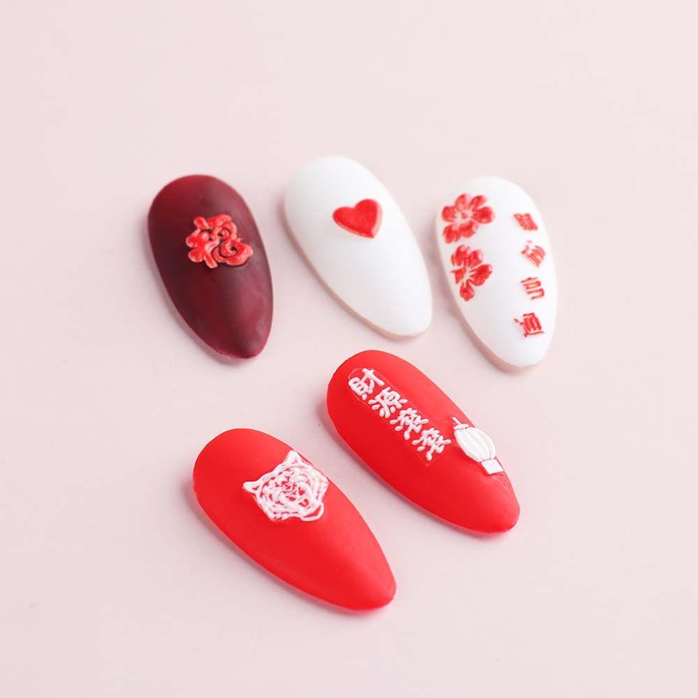 MXBEAUTY Tahun Baru Stiker Kuku DIY Tahan Lama Manicure Lucky Slider Rich Self Adhesive Wedding Nail Art