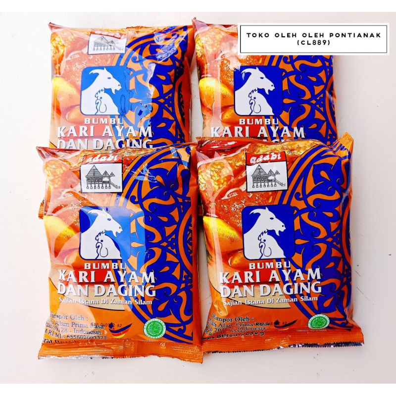 

BUMBU KARI AYAM dan Daging Adabi Halal Bumbu Adabi Makanan Kare Kari Instan 250 gram
