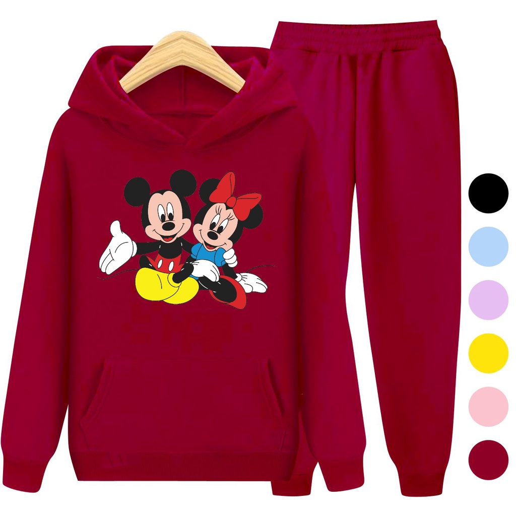 Setelan Anak Sweater Hoodie MICKEY MOUSE / Sweater Anak Kartun Size S (3-5 Thn) M (5-7 Thn) XL(9-12 thn) XXL (13 + thn)