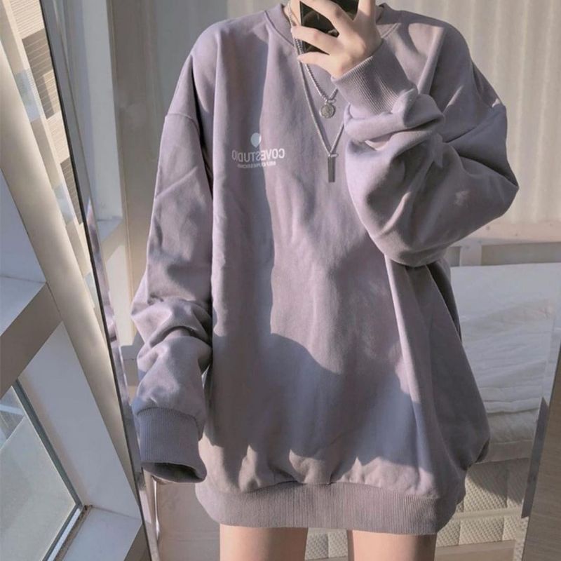 [MURAH] Sweater Wanita Converstudo Sweater Crewneck Hoodie Wanita Sweater Oversize Baju Wanita Switer Hudie Jaket Wanita-4