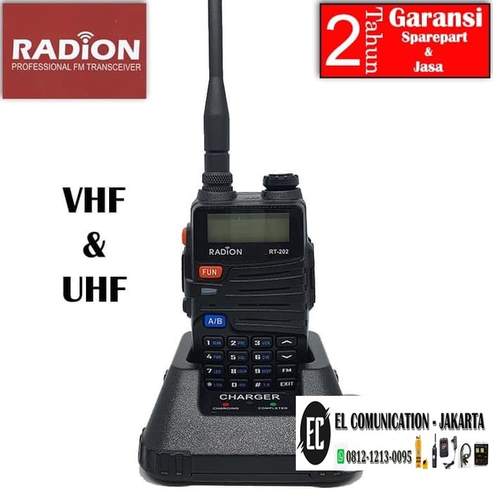 JUAL HT RADION RT 202 RT202 RT-202 DUALBAND ORIGINAL GARANSI RESMI 1 TAHUN