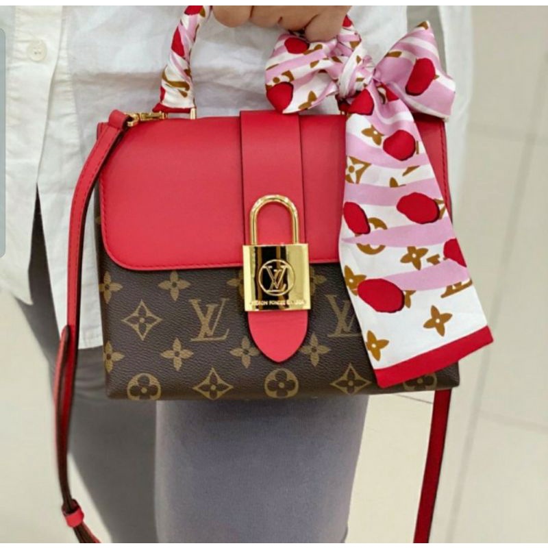 LV LOCKY BB MONOGRAM RED LEATHER