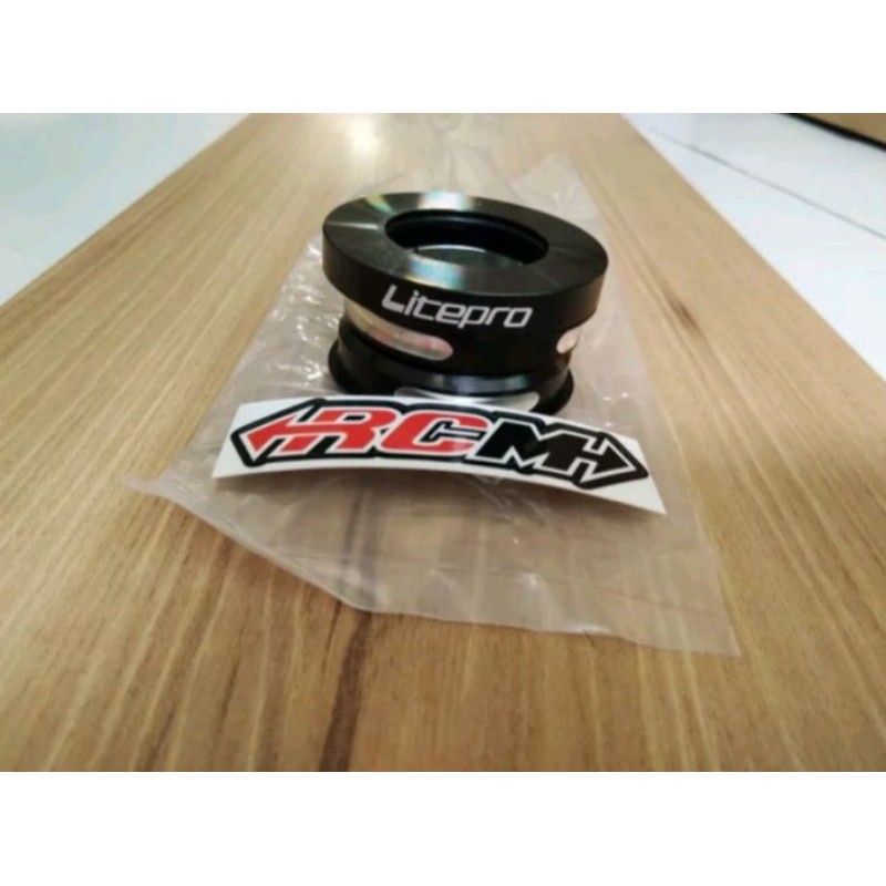 BANTALAN BEARING LAKER LAHER SEPEDA LIPAT MANGKUK MANKOK SET 44MM LITEPRO LITE PRO BLACK HITAM GOLD EMAS MERAH RED ORI ORIGINAL LITEPRO LITE PRO ASLI