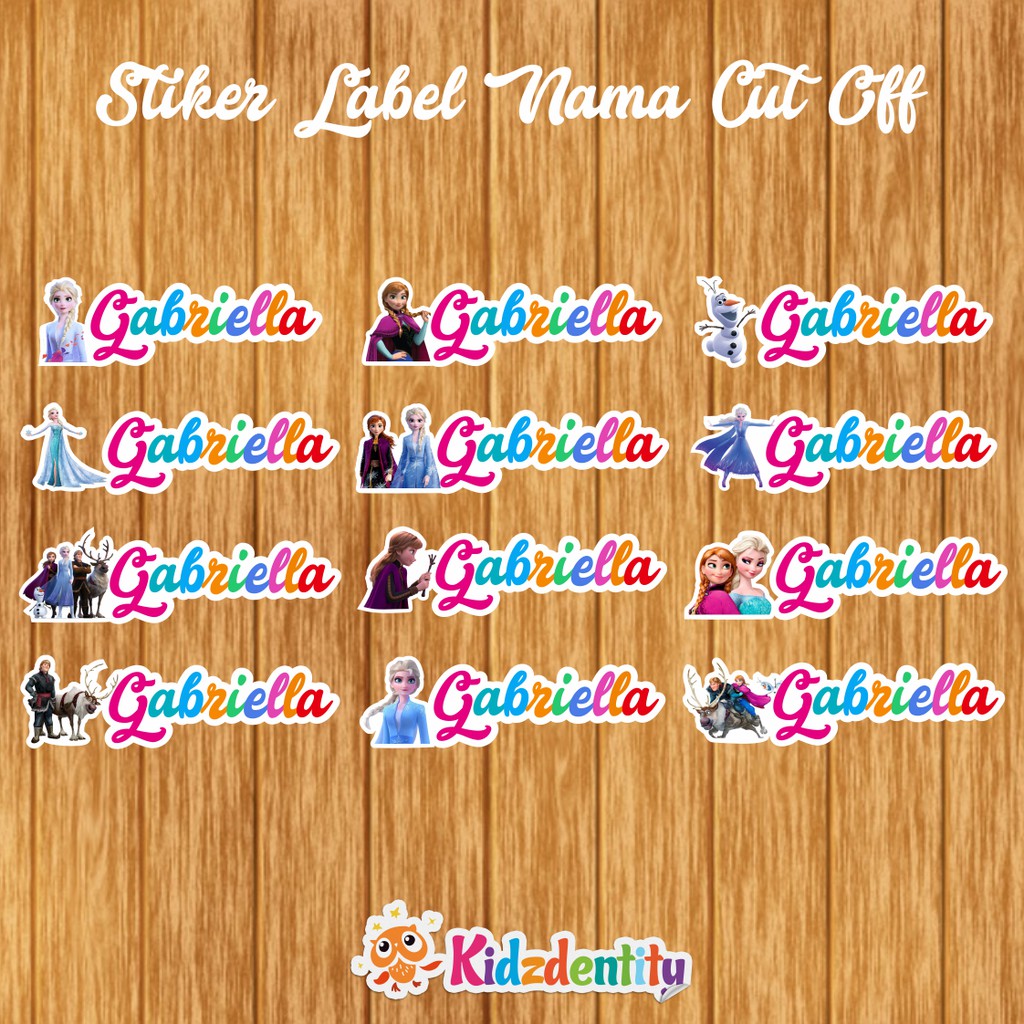 

STIKER NAMA CUT OFF FROZEN II