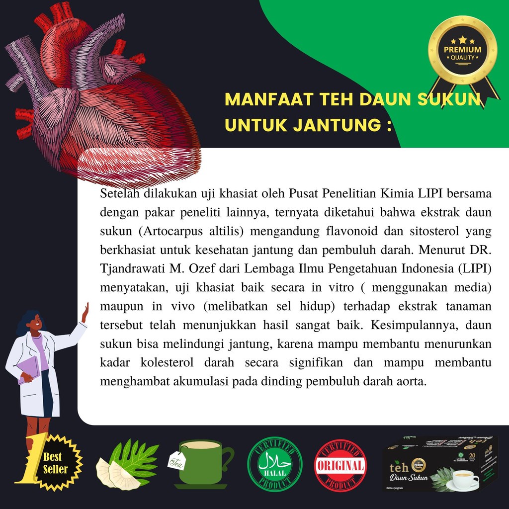 Teh Daun Sukun Premium Atasi Sakit Ginjal