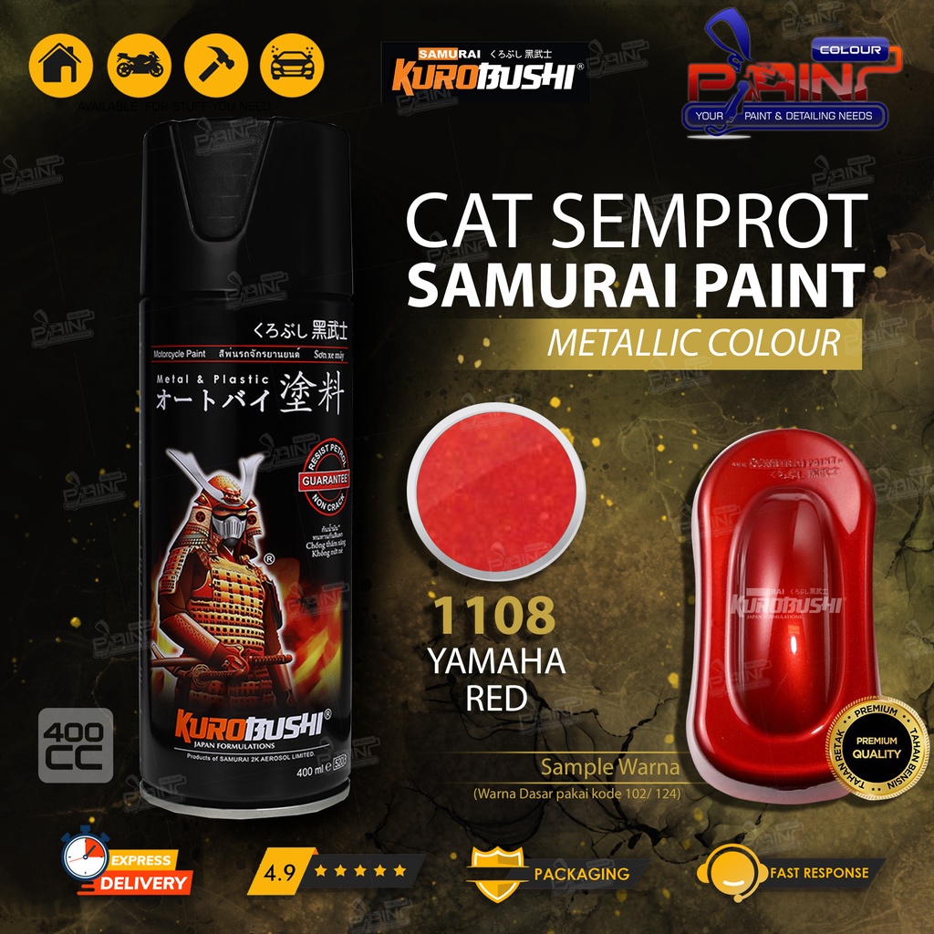 Samurai Paint 1108 Yamaha Red Cat Semprot/Pylox Helm/Motor/Gundam