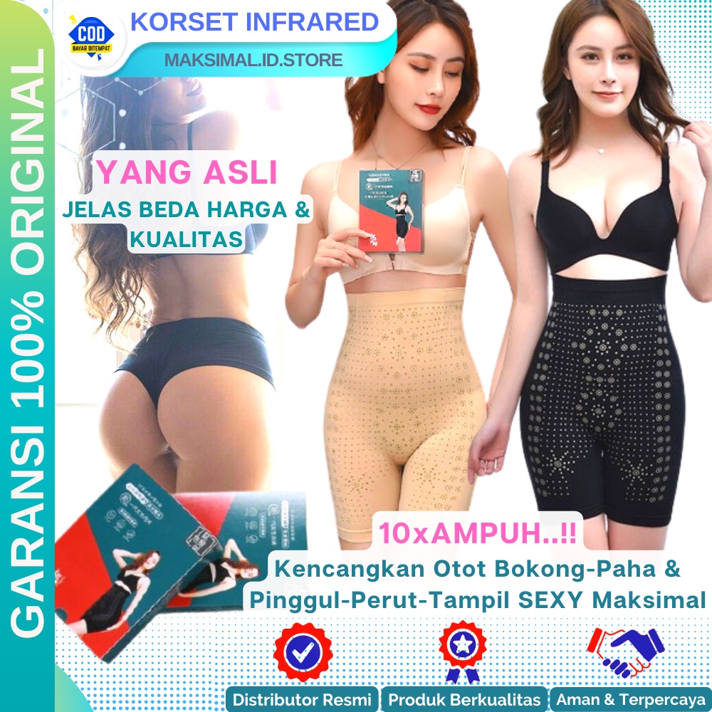 Korset Pelangsing Perut Wanita Infrared 3 IN 1 Korset Pelangsing Pengecil Perut Buncit Korset Celana