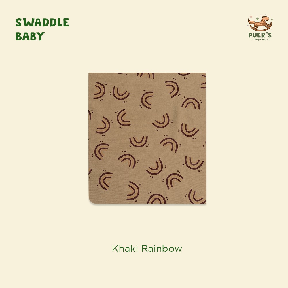 BEDONG BAYI (SWADDLE BABY) PUER'S KHAKI RAINBOW