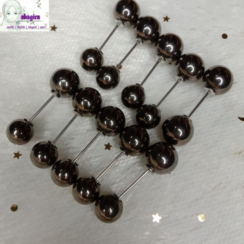 bros jilbab mewah premium by shagira tupsin mutiara Bros tusuk tupsin Korea brooch aksesoris  jilbab tupsin warna tupsin dove doffa moza bros hijab bros kecil bros pilihan bros hijab korea peniti jarum tupsin brooch cantik murmer peniti hijab jarum warna-Abu-abu