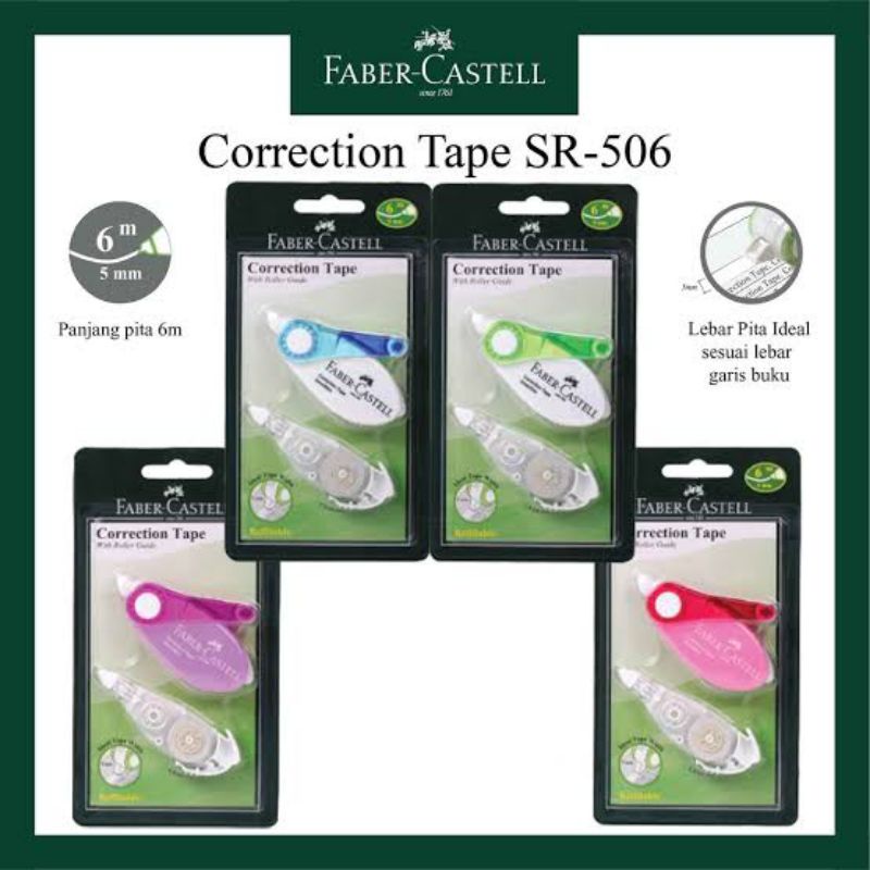 

FABER CASTELL SR506 CORRECTION TAPE PITA KOREKSI TIPEX ROLL