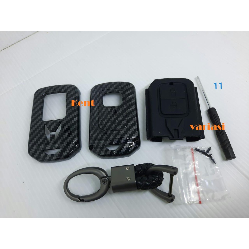 Casing Kunci Carbon Honda New HRV Smart key Keyless Key Case Cover