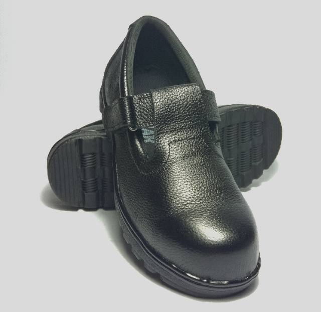Sepatu Safety Cewek Kulit Sapi Asli 100%[ Ujung Besi] Sekolah Kerja Proyek Industri