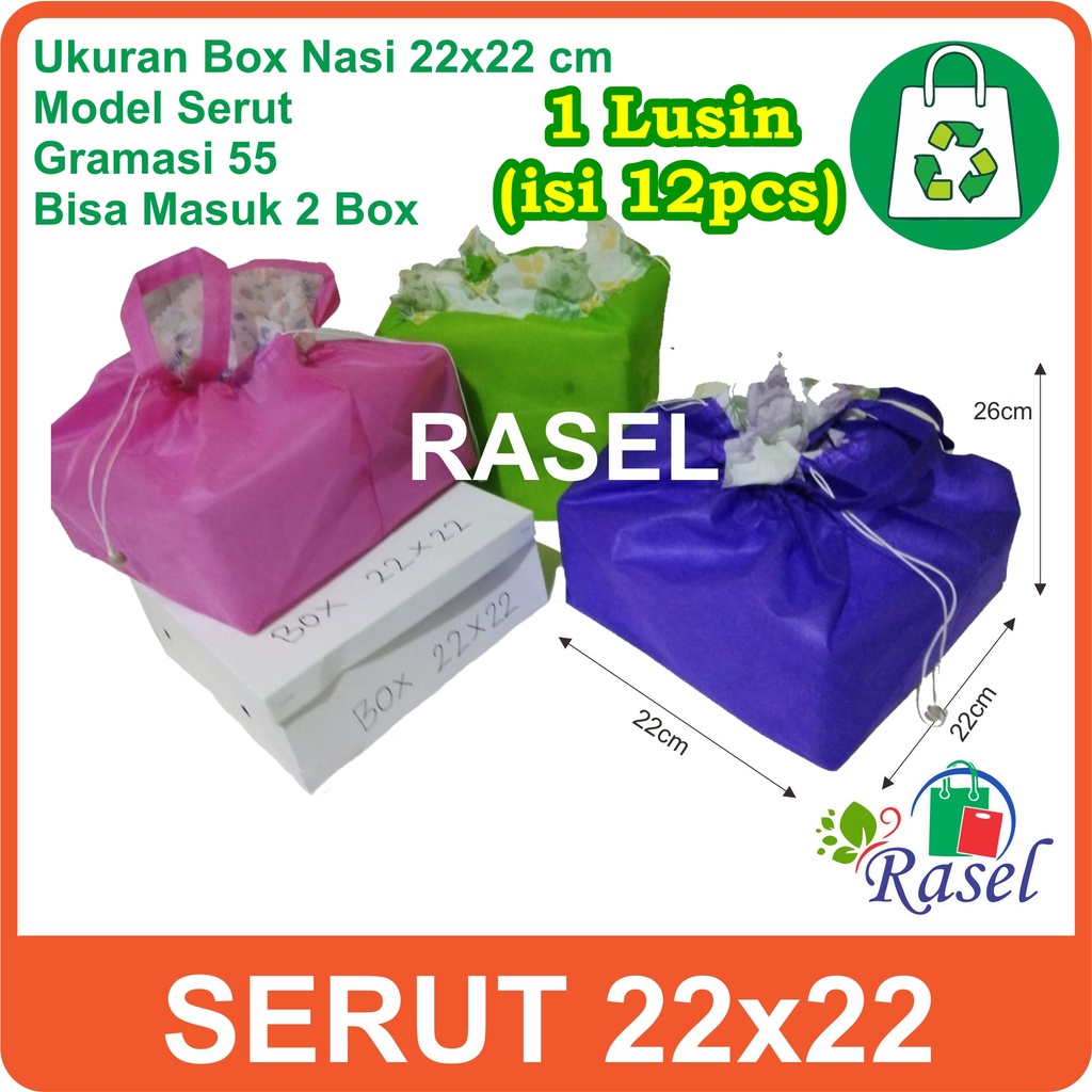 

12pcs Tas serut 22x22 box 1pack / 1lusin