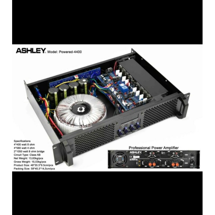 power amplifier Ashley Powered4400 Powered 4400 4 channel original