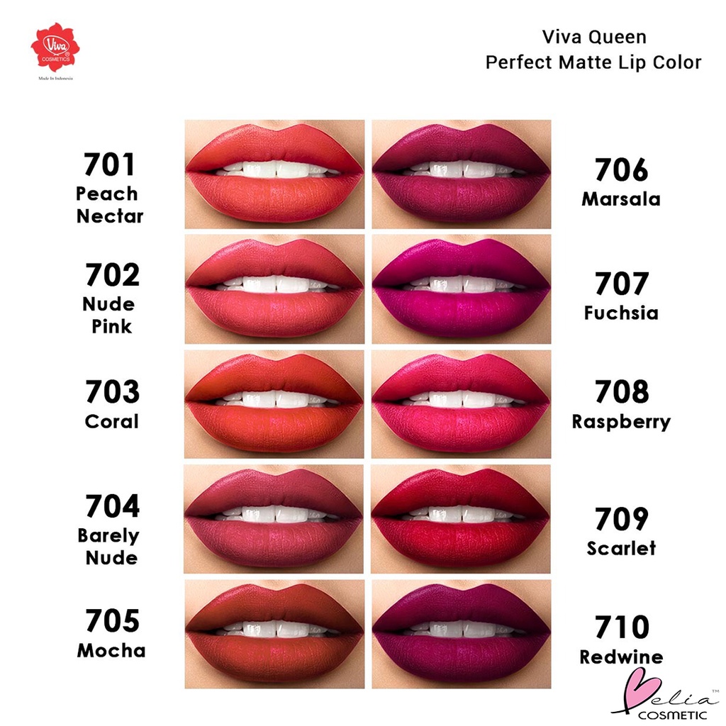 ❤ BELIA ❤ VIVA Queen 100% Ori Perfect Matte Lip Color 2.5g ( lipstik lipstick viva )