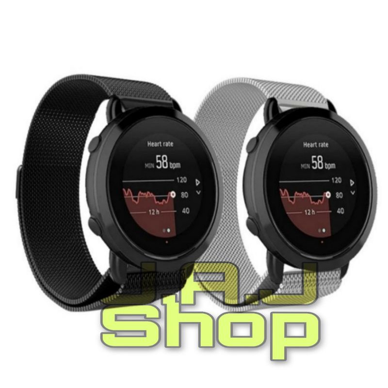 STRAP TALI JAM MILANESE MAGNET MAGNETIC LOOP STAINLESS SUUNTO 3 FITNESS FITNES WATCH BAND SMARTWATCH