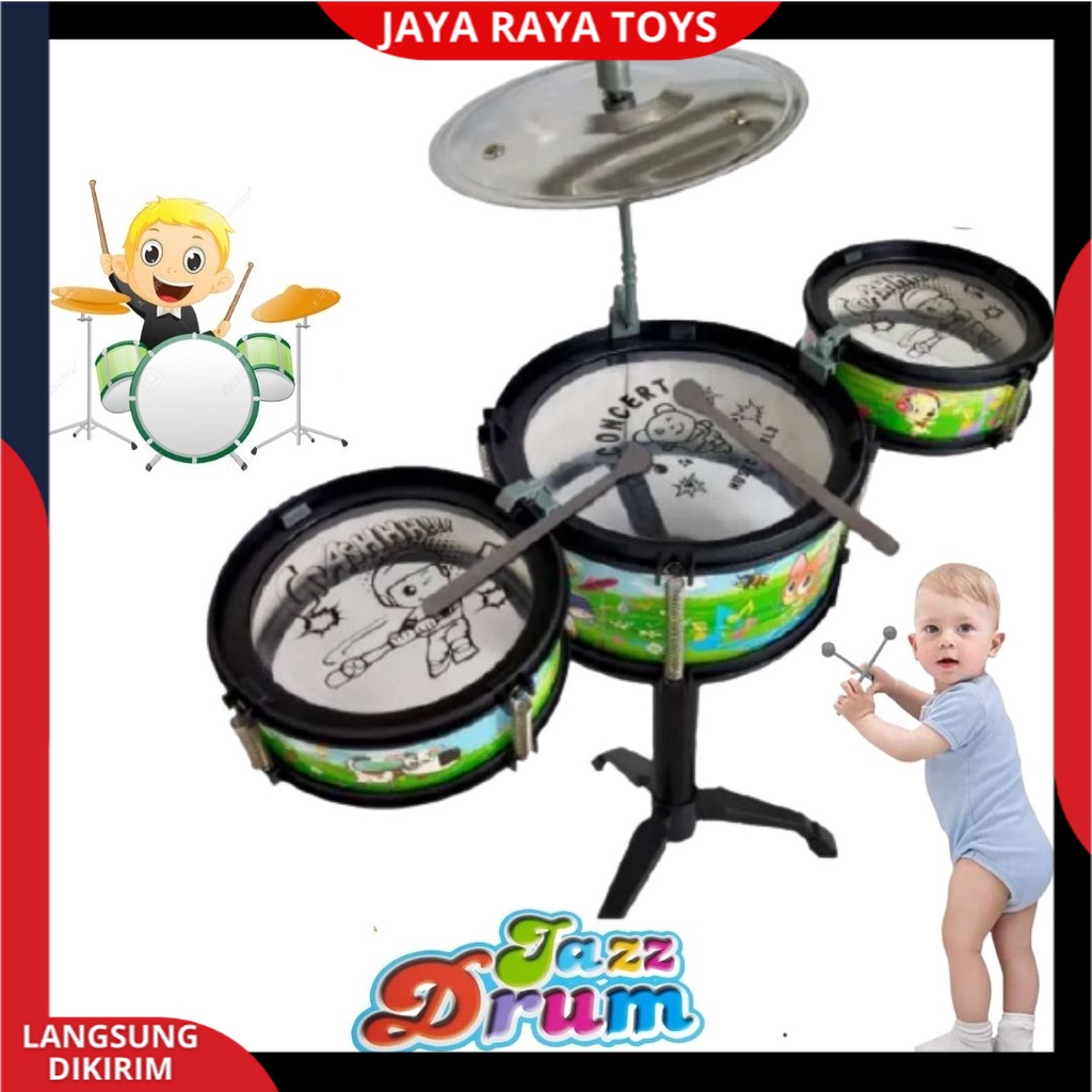 Mainan Edukasi Alat Music Drum Dram Mini Jazz Set Mainan Anak Murah