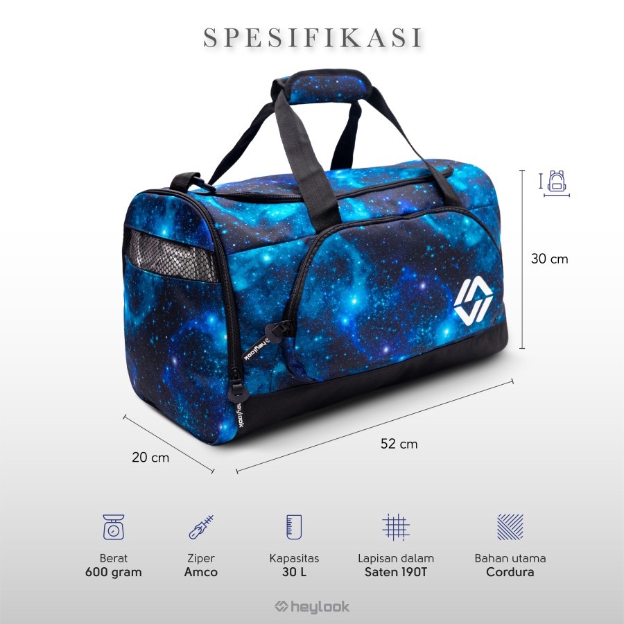 Tas Gym / Tas Olahraga / Tas Travel Travelbag Starlight / Tas Travel Selempang Jinjing Tas Duffel Duffle Bag Multifungsi