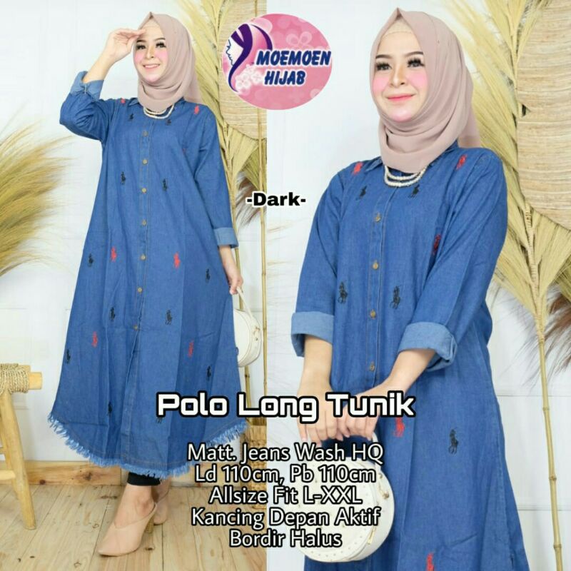 LONG TUNIK bahan Jeans