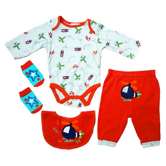 SALE Jumper Bayi 4in1 Set Slaber Tangan Panjang CarterLove